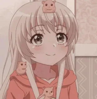 🌻 anime, girl, cute, cartoon, kawaii, hamster telegram sticker