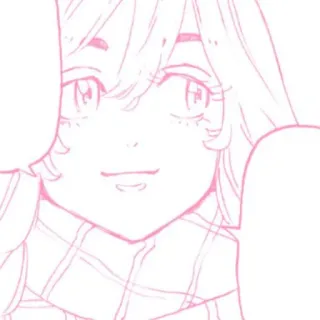 ☁️ Anime, Cartoon, Mädchen, Porträt, Zeichnung whatsapp sticker
