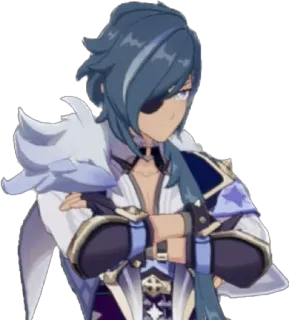 🤨 Kaeya Anime, Gra, Kaeya, Postać, Genshin Impact telegram sticker