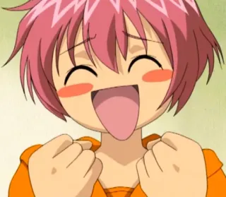 🤩 Anime, Cartoon, Aufgeregt, Fröhlich, Zunge raus, Lustig telegram sticker