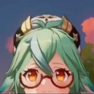 😶 Sucrose Genshin Impact anime, girl, video game, glasses, Sucrose, genshin impact telegram sticker