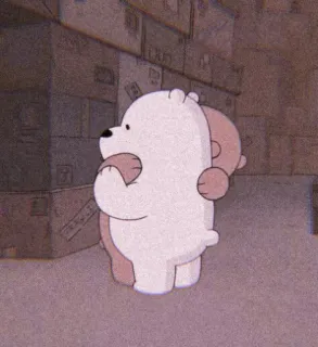 💗 Ice Bear We Bare Bears 漫画, クマ, ハグ, かわいい, アニメ, 福祉ベア telegram sticker