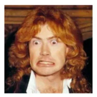 😬 Dave Mustaine musicien, métal, rock, guitariste, Megadeth, roux whatsapp sticker