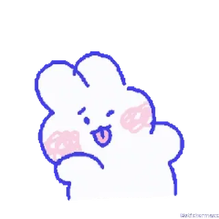 🥰 coniglio, carino, animale, cartone animato, kawaii telegram sticker