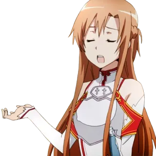 💁 Asuna Yuuki Sword Art Online Anime, Personaggio, Ragazza, Sword Art Online, Asuna Yuuki, Gesto telegram sticker