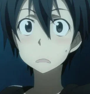 😳 Kirito Sword Art Online Anime, Manga, Kirito, Sword Art Online, Personaggio, Illustrazione telegram sticker