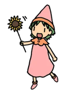 🌟 만화, 엘프, 꽃, 일러스트, 귀여운 telegram sticker