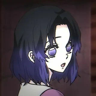 🌟 Shinobu Kocho Demon Slayer 애니메이션, 캐릭터, 귀멸의 칼날, 코쵸우 시노부 telegram sticker