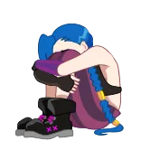 π Jinx Arcane triste, piangendo, jinx, arcane, league of legends telegram sticker