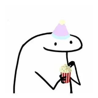 🌟 florkofcows, stiker, kartun, pesta, ulang tahun, popcorn telegram sticker