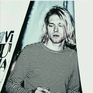 ⚡ Kurt Cobain kurt cobain, musiker, sänger, nirvana, 90er, grunge telegram sticker