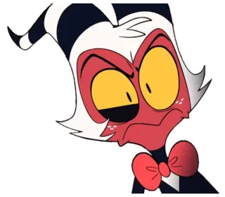 😠 Moxxie Helluva Boss Helluva Boss, Мокси, злой, мультфильм, демон, бес telegram sticker