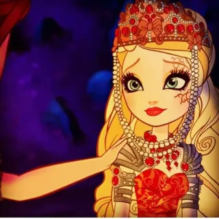 ☺️ Apple White Ever After High Мультфильм, Принцесса, Блондинка, Сказка, Персонаж telegram sticker