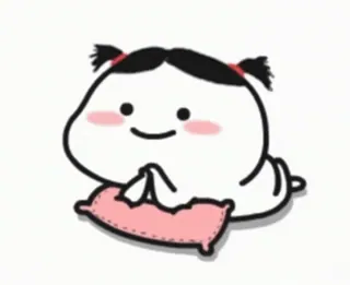 😂 fofo, desenho animado, personagem, almofada, kawaii, simples, sorrindo whatsapp sticker