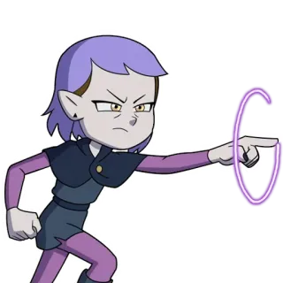 😡 Amity Blight The Owl House cartoon, character, magic, disney, television, witch telegram sticker