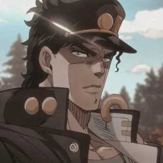 🐬 Jotaro Kujo JoJo's Bizarre Adventure アニメ, キャラクター, 漫画, 承太郎, ジョジョ, 空条 telegram sticker