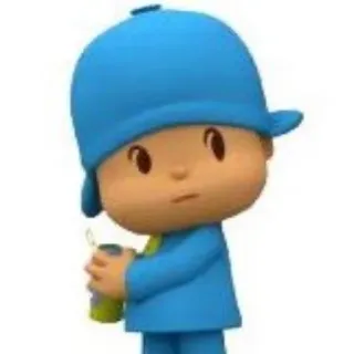 👀 Pocoyo dibujos animados, niño, azul, inocente whatsapp sticker
