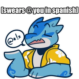 ⚠ [swears @ you in spanish] fluchen, beleidigung, wütend, cartoon, figur, spanisch whatsapp sticker