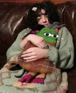 ❤ Pepe the Frog pepe, frosch, meme, internet, plüsch, mädchen telegram sticker