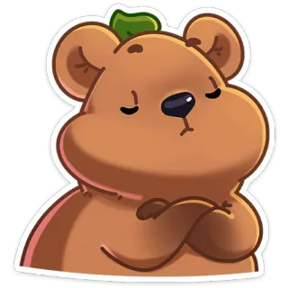 ☹️ Bär, Cartoon, Tier, Niedlich, Sticker whatsapp sticker