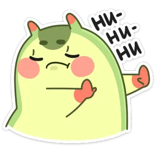 🙅‍♀️ НИ-НИ-НИ Kreskówka, Postać, Naklejka, Gest, Słodkie, Śmieszne telegram sticker