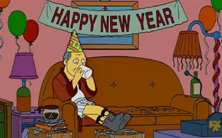 ☕️ HAPPY NEW YEAR 새해, 파티, 축하, 소파, 술, 풍선, 휴일 telegram sticker