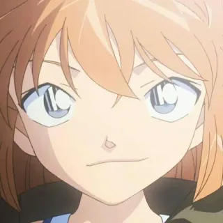 ☺️ Ran Mouri Detective Conan Ran Mouri, Detektyw Conan, Anime, Kreskówka, Manga telegram sticker