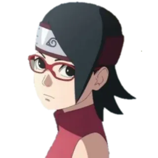 😠 Sarada Uchiha Boruto Anime, Manga, Ninja, Uchiha, Sarada, Boruto, Postać, Dziewczyna telegram sticker