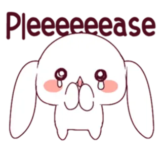 🕸 兔子, 哭, 难过, 可爱, 卡通, 表情符号 telegram sticker