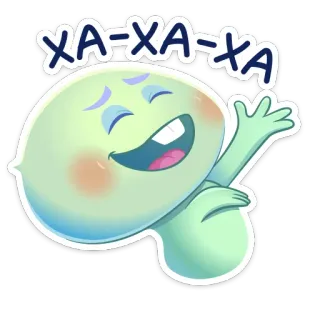😅 XA-XA-XA dessin animé, personnage, souriant, joyeux, rire telegram sticker