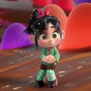 👾 Vanellope Wreck-It Ralph Cartoon, animiert, Vanellope von Schweetz, Ralph reichts, Disney, süß whatsapp sticker