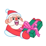 🎁 Santa Claus Babbo Natale, Natale, Festa, Regalo, Dono, Cartone animato telegram sticker