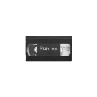 📼 PLAY ME VHS, 테이프, 레트로, 빈티지, 영화, 재생, 미디어 telegram sticker