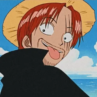 🍁 Shanks One Piece アニメ, ワンピース, シャンクス, 漫画, 面白い telegram sticker