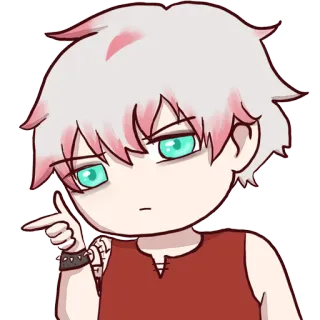 😒 애니메이션, 만화, 캐릭터, 만화, 일러스트, 귀여운, 스티커 whatsapp sticker