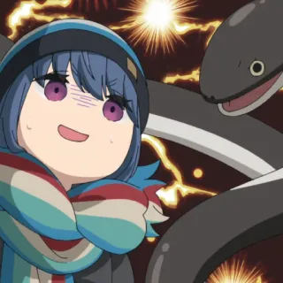 😨 Anime, Desenho animado, Mangá, Personagem, Cobra, Ilustração telegram sticker
