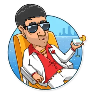 😏 Tony Montana Scarface фильм, криминал, гангстер, scarface, персонаж, алкоголь telegram sticker