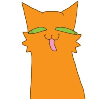 😝 Katze, orange, Tier, Cartoon, niedlich, glücklich telegram sticker