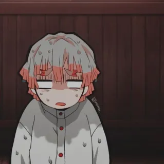 ⚡ Zenitsu Agatsuma Demon Slayer 애니메이션, 캐릭터, 귀멸의 칼날, 팬아트, SD캐릭터 telegram sticker