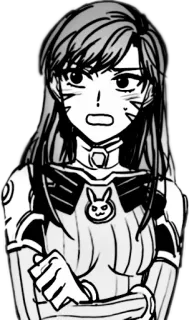 😓 D.Va Overwatch D.Va, Overwatch, Video game, Fan art, Karakter telegram sticker