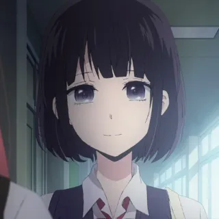 🔖 Anime, Mädchen, Schuluniform, Porträt telegram sticker