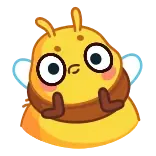 🤷‍♂️ lebah, kartun, lucu, serangga telegram sticker