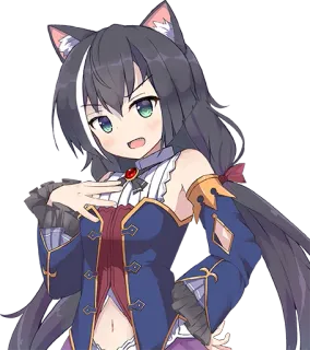 😒 anime, catgirl, character, cute telegram sticker