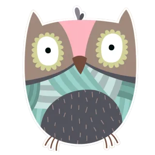 😥 sowa, uroczy, zwierzę, naklejka telegram sticker