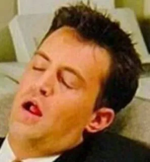 😴 Chandler Bing Friends Chandler, Friends, sleepy, Matthew Perry, tv show, comedy telegram sticker