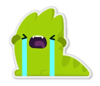 😭 weinend, traurig, Monster, Cartoon, Emotion, süß, weinend, verzweifelt telegram sticker