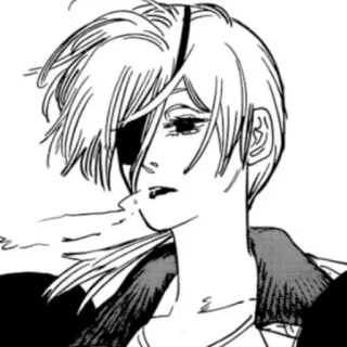 🚬 Quanxi Chainsaw Man anime, manga, quanxi, chainsaw man, character, eyepatch telegram sticker