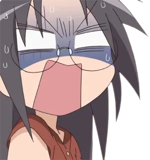 😱 anime, dibujos animados, impactado, asustado, sorprendido whatsapp sticker