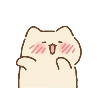💬 cat, cute, kawaii, happy, animal, sticker whatsapp sticker