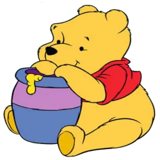 🍯 Winnie the Pooh Ursinho Pooh, urso, desenho animado, mel, fofo, Disney telegram sticker